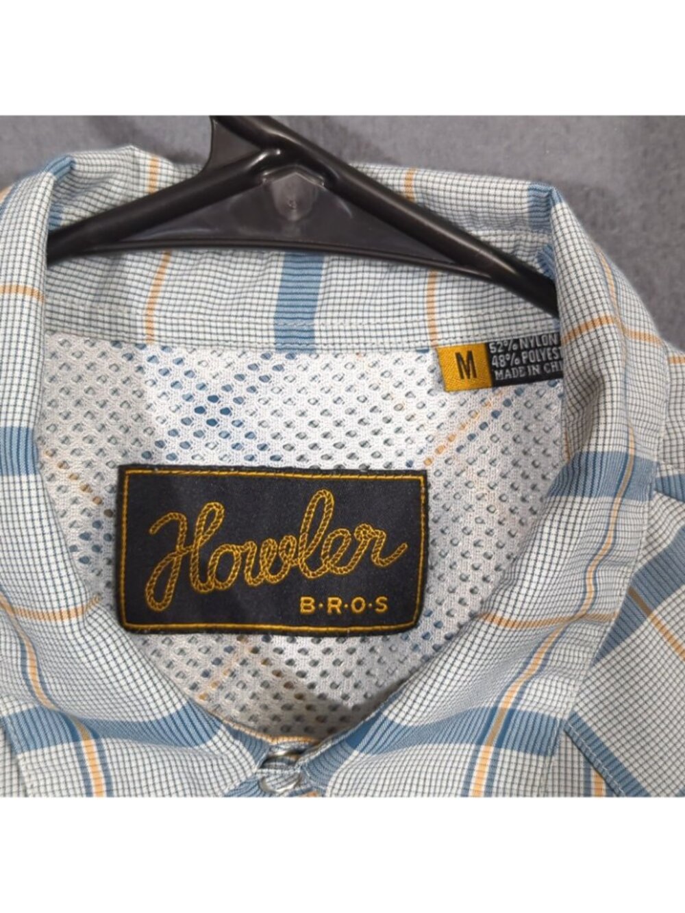 Howler Bros Shirt Mens M Multicolor Plaid H Bar B Snapshirt Western Short Sleeve - Picture 4 of 10